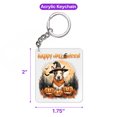 thumbnail image 5 of Happy Halloween Bull Terrier Witches Hat Pumpkin Carving Acrylic Keychain Bully Dog Lovers Gifts Idea Collar Charm Tag Keyring - 02019, 5 of 5