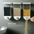 thumbnail image 3 of Dispensador de alimentos secos de 1500 ml Dispensador de cereales sin clavos Alimentos de cocina montados en la pared Leyfeng Dispensador de almacenamiento, 3 of 7