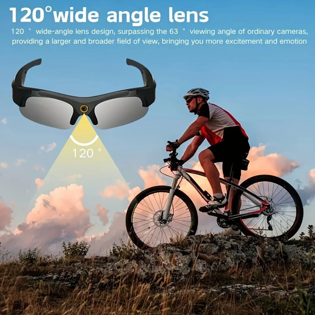 MOMOJIA Action Camera Glasses for Cycling Driving Fishing Full Resolution Video Registering
