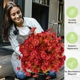 thumbnail image 6 of 1 Autumn Ground Artificial Flower Fall Artificial Topiary Trees Shrubs Topiary Faux Flowers for Outdoor Artificial Outdoor Shrubs, 6 of 8