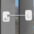 thumbnail image 2 of 2PCS Fridge Lock, Upgraded Refrigerator Lock for Freezer, Cabinets and Drawers, Air Fryer, Closets, Windows, Doors, Durable ABS with Backing, No Tools Needed, 2 of 7