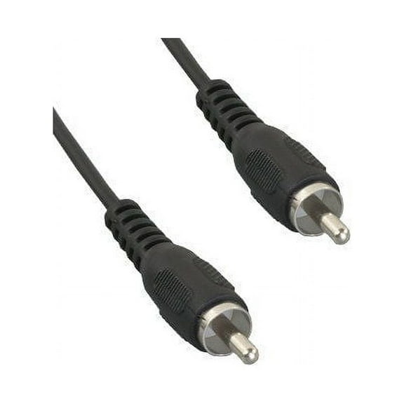 Kentek 6 Feet FT RCA standard composite video cable cord connector male to male M/M black