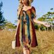 thumbnail image 4 of Vestido tribal polinesio de manga corta para mujer, vestido de mujer, vestido de fiesta, verano 2025, moda, 4 of 7