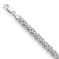 thumbnail image 4 of Auriga 925 Sterling Silver RHP 7.5mm Hollow Byzantine 7.5inch Bracelet for Women, 4 of 6