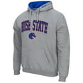 thumbnail image 2 of Men's Colosseum Heather Gray Boise State Broncos Arch & Logo 3.0 Pullover Hoodie, 2 of 3