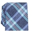 thumbnail image 4 of Perry Ellis Men's Duxbury Plaid Tie Navy Size Regular, 4 of 4