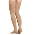 thumbnail image 2 of Jobst Opaque Closed Toe Maternity Thigh Highs w/Top Band - 15-20 mmHg Caramel Large, 2 of 3