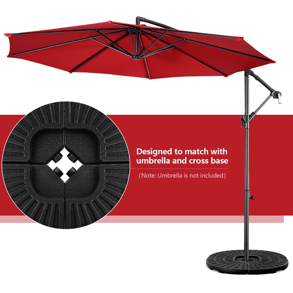 Aimee Lii Round Cantilever Umbrella Base with Carry Handles for Garden, Patio Umbrella Stand Aimee Lii Round Cantilever Umbrella Base with Carry Handles for Garden, Patio Umbrella Stand