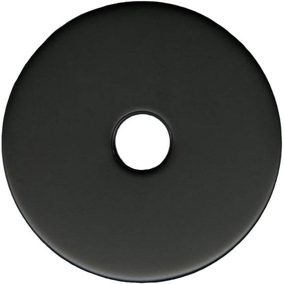 Corla 4" Modern Oversized Shower Arm Flange | Universal Replacement Escutcheon Cover Plate (Matte Black)