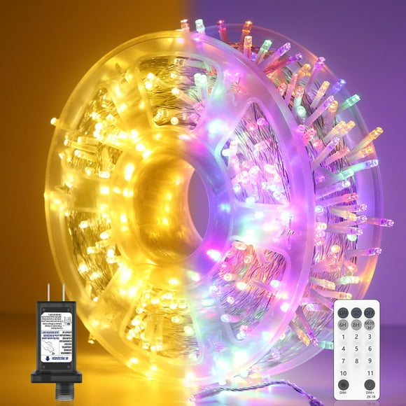 Guirnalda de luces navideñas Soiarllt, 600 LED, 246 pies