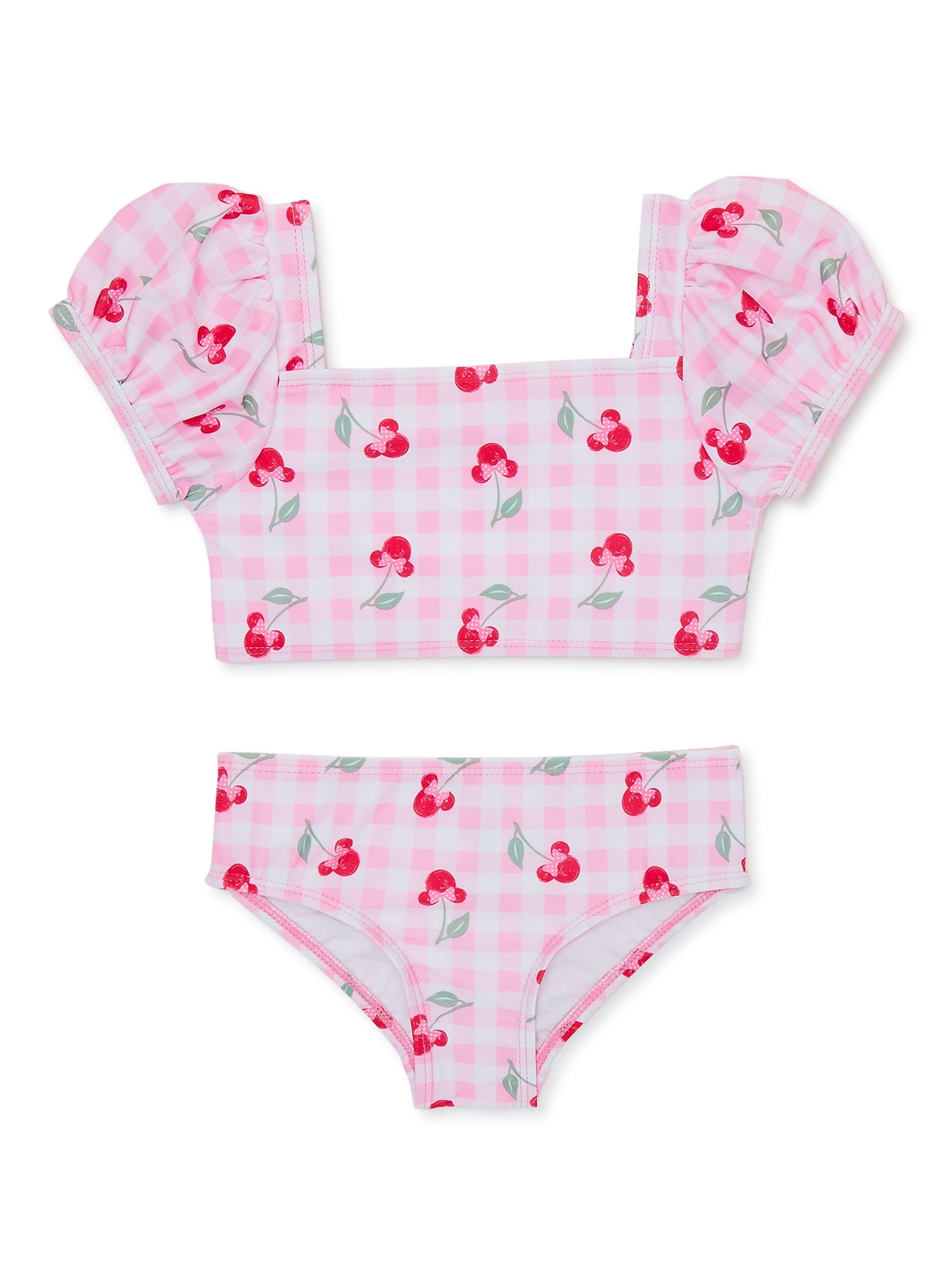 Minnie Mouse Toddler Girl Puff Sleeve Bikini, 2-Piece, Sizes 12M-5T