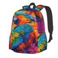 thumbnail image 1 of Disketp Vibrant Parrot Splash Art Mochila Escolar de Gran Capacidad y Peso Ligero, Mochila de Viaje Ideal para Escuela, Trabajo y Uso Diario, Cómoda y con Estilo, 1 of 8
