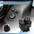 thumbnail image 2 of Interruptor de control de espejo eléctrico para automóvil para Chevrolet Silverado 1500 2500 3500 plástico negro, 2 of 6