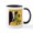White/Black Inside, variant on CafePress - Cow With Sunflowers Mug - 11 oz Ceramic Mug - Novelty Coffee Tea Cup