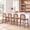 Walnut + Beige, variant on Christopher Knight Home Wood Counter Stool with Rattan Back, Upholstered Seat, Natural+Beige, Set of 2