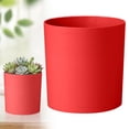 thumbnail image 2 of Plastic Succulent Pot, 4.92X4.45X3.66" Cylindrical Plant Pot, Drainage Hole Flower Pot, Minimalist Decorative Planter, Indoor Outdoor Garden Vessel, Modern Tabletop Planter for Household Greenery, 2 of 4