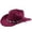 Wine, variant on Western Style Cowboy Hat for Outdoor Adventure and Travel with Rolled Brim for Country Everyday Wear Classic Western Keep Your Fashion Ahead