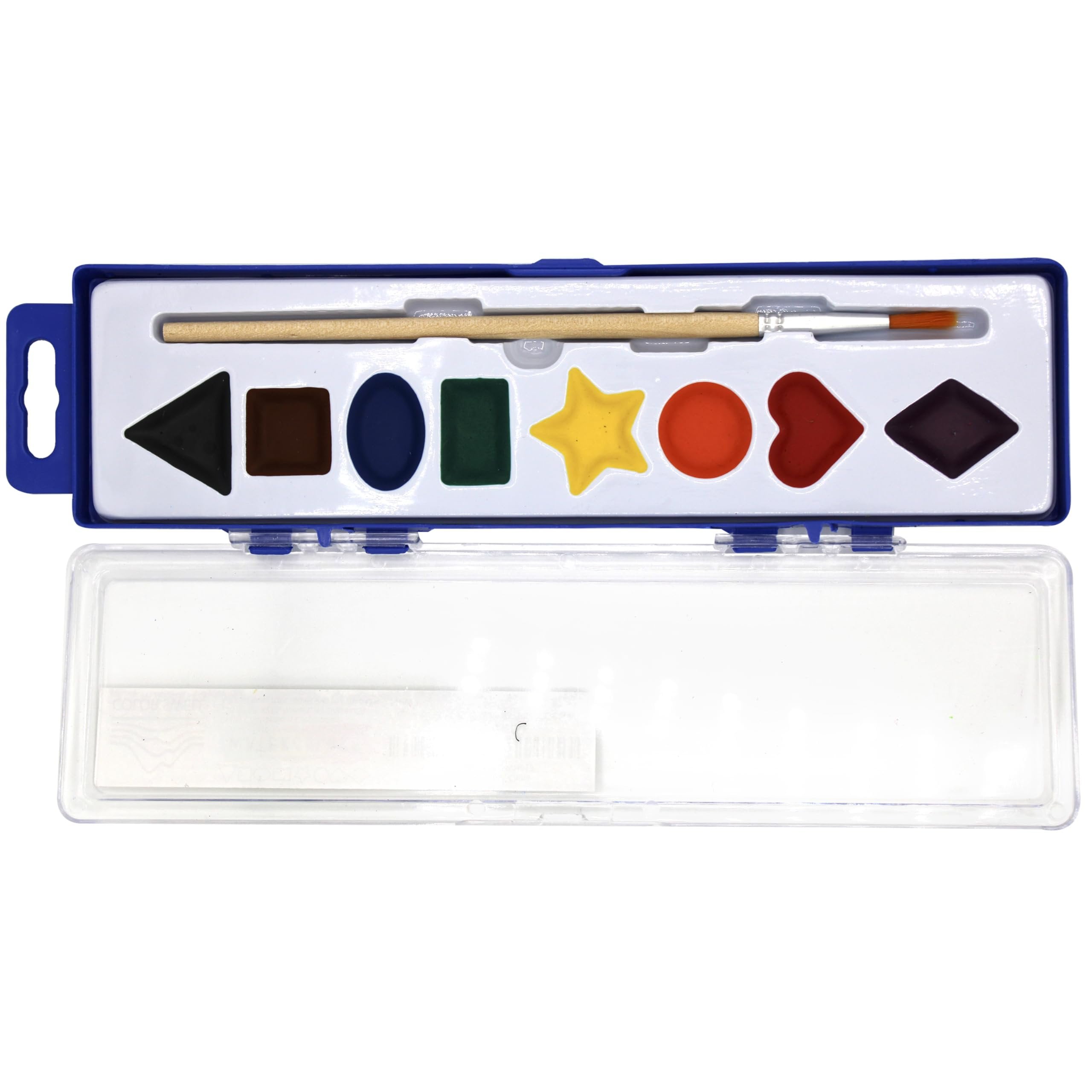 Color Swell Watercolor Paints 36 Pack with Shapes for Learning with Strong Wood Brush