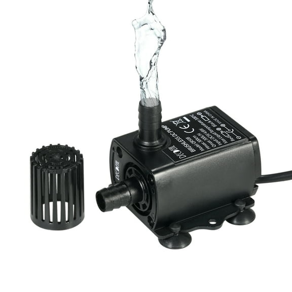 Decdeal Water Pump DC5V 4.8W Ultra-quiet Mini Brushless Water Pump Submersible Fountain Aquarium Circulating Waterproof 300L/H Lift 300cm USB