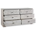 thumbnail image 3 of Signature Design by Ashley Casual Paxberry 6 Drawer Dresser, Whitewash, 3 of 6