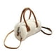thumbnail image 2 of Bolso de mano suave y peludo con correa para el hombro, bolso de mano para viajes, trabajo al aire libre blanco, 2 of 9