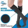 thumbnail image 3 of Made in USA - Post Surgery Compression Knee High 20-30 mmHg Black, 2X-Large, 3 of 10