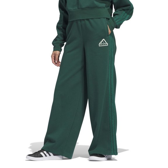 Women's adidas Coze 3-Stripes Pants Color: Green Size: MEDIUM