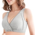 thumbnail image 2 of Baberdicy Underwear Women Women's Breastfeeding Underwear Summer Thin Collection Anti Sagging Pregnant Women's Bra Pregnancy Pure Cotton Tank Top Front Button Bra, 2 of 5