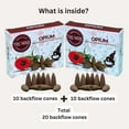 thumbnail image 3 of Opium Backflow Incense Cones - Total 20 Incense Cones Waterfall - Dual Pack of 10 Incense Backflow Cones - Waterfall Incense Cones - Incense Waterfall Cones, 3 of 10