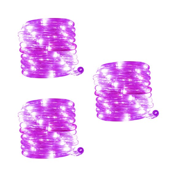 Manguera Navideña Decorativa Importadora La Merced Paquete 3 Pz Luz Led Morada 10 m