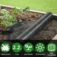thumbnail image 6 of LUVCMFT Garden Weed Barrier Landscape Fabric, 12ft*500ft Ground Cover Weed Block Gardening Mat, Heavy Duty Woven Mulch, Garden Bed Liner, Durable UV Resistant, Black, 6 of 8