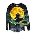 thumbnail image 5 of aohooy Women Halloween Sweatshirts 2025 Crewneck Casual Long Sleeve Fall Sweatshirts Lightweight Pullover Tops Graphic Cute Sweater Multicolor,S, 5 of 6