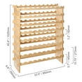 thumbnail image 3 of KFFKFF 72 Bottle Stackable Modular Wine Rack 8-Tier Bamboo Wood Display Shelf, 3 of 9