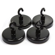 CMS Magnetics® 4 Pieces Up to 28 lbs Black Ceramic Hook Magnet