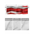thumbnail image 4 of Valances for Windows Abstract Red Rod Pocket Cafe Window Treatments Valance Curtains for Kitchen Bathroom Laundry Basement Windows 42"x18", 4 of 9