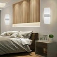 thumbnail image 5 of Lámpara de pared LED de 12 W, diseño moderno, luces de pared arriba y abajo, lámpara de pared interior, lámpara de pared acrílica, luz de noche, blanco frío, 5 of 5
