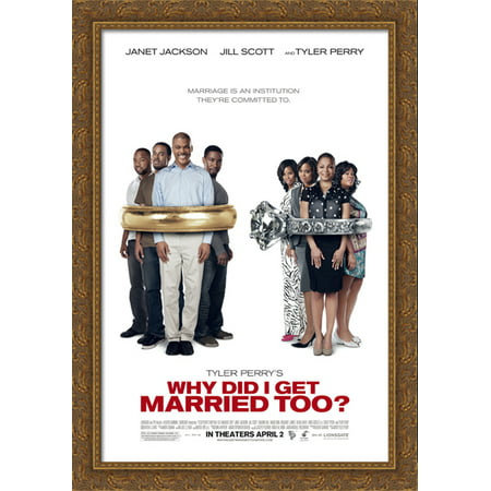 Why Did I Get Married Too? 28x40 Large Gold Ornate Wood Framed Canvas Movie Poster Art