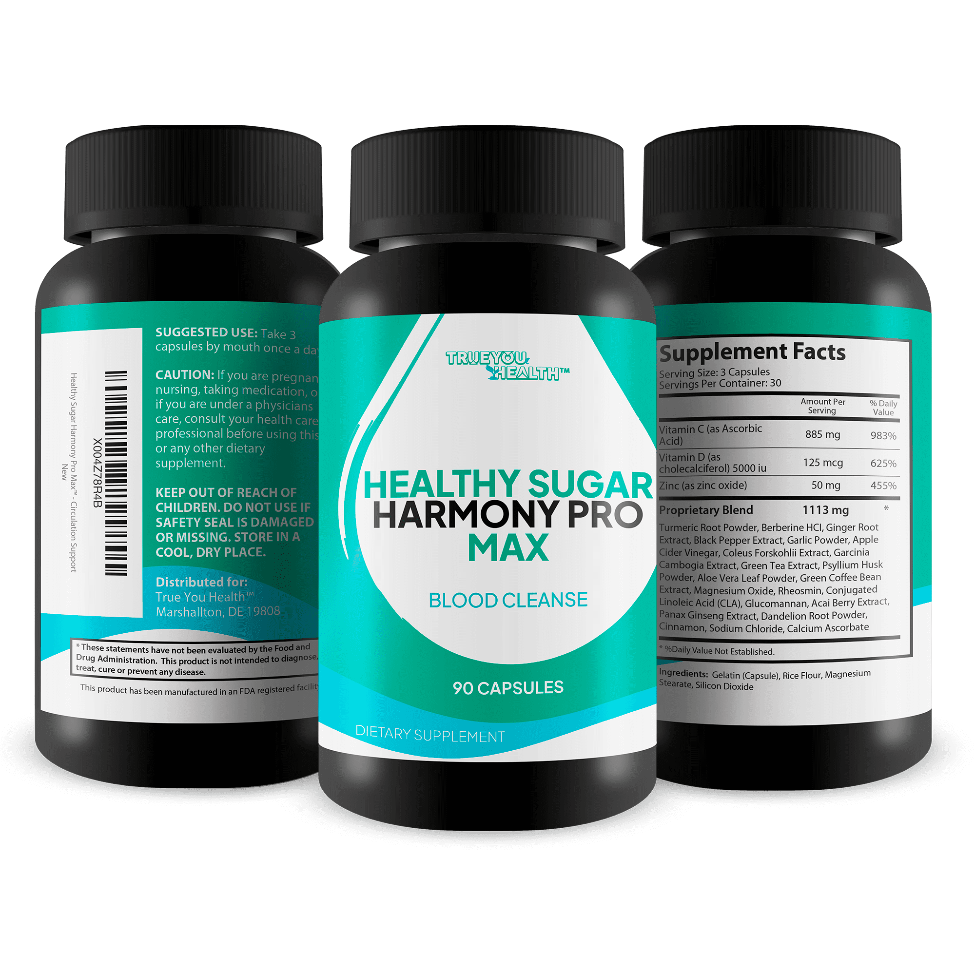 Healthy Sugar Harmony Pro Max - Our Best Blood Cleansing Formula - Support Healthy Sugar Balance & Immune Health with This Premium Blood Support Supplement - Bloodflow & Cardiovascular Support