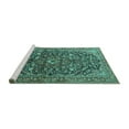 thumbnail image 2 of Ahgly Company Machine Washable Indoor Square Persian Turquoise Blue Traditional Area Rugs, 3' Square, 2 of 4