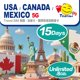 thumbnail image 1 of Tarjeta SIM de viaje HAPPY 5G EE. UU., Canadá, México, 15 días y 8 GB, 1 of 6