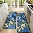 thumbnail image 4 of Kitchen Rugs Sets Of 2,Pioneer Flower Floral Print Pattern Anti Fatigue Kitchen Mat Rugs Non Slip Washable,Decorative Kitchen Floor Mats for Kitchen,Sink,Laundry,17"x47"+17"x47", 4 of 5
