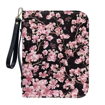 ZUXONGSY Cherry Blossom Print PU Leather Bible Cover Case for Women Men Lightweight Bible Cover Bag Bible Protective Carrier with Detachable Wristlet Strap Bible Accessories for Christian, 2XL