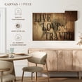 thumbnail image 5 of Elephant Stock Live Love Travel Map Wall Art - Horizontal Canvas Wall Art - Living Room Wall Decor - Inspirational And Typography Canvas - Gray And Beige Decor - 39" x 26", 5 of 8