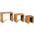 thumbnail image 2 of vidaXL Nesting Table Set 3 Pieces Solid Mango Wood, 2 of 6