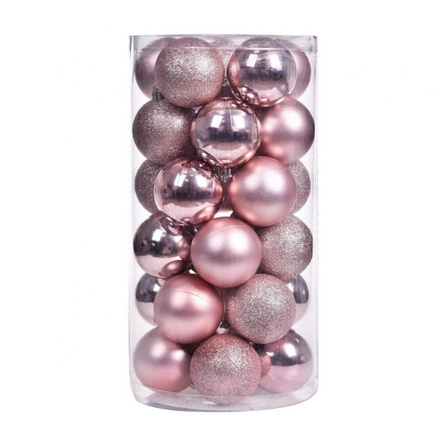 24Pcs Christmas Balls Ornaments for Tree - Shatterproof Christmas Tree Decorations Large Hanging Ball Silver 4 Sizes