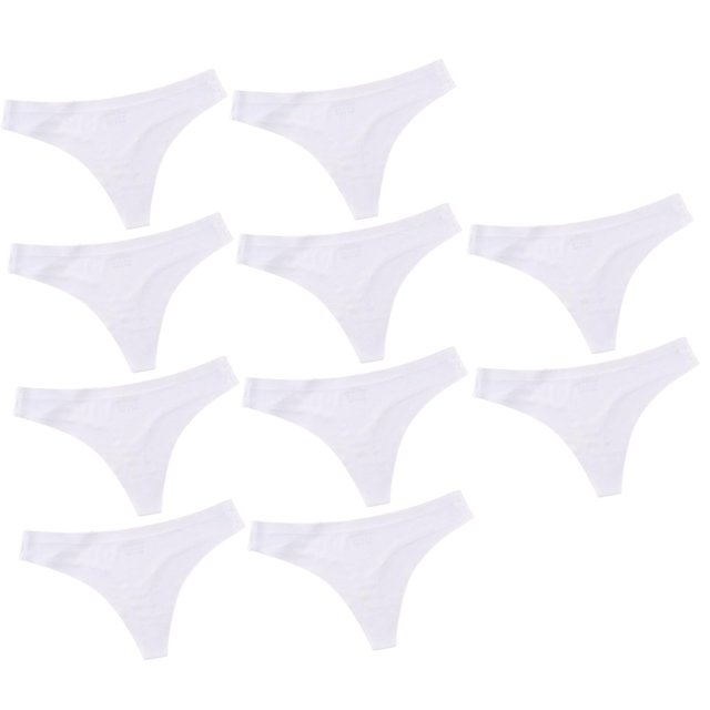 Tangas femeninas Calzoncillos Bragas de mujer Lencería Ropa interior sin costuras Chicas de bajo XL blanco Yuyangstore bragas de mujer