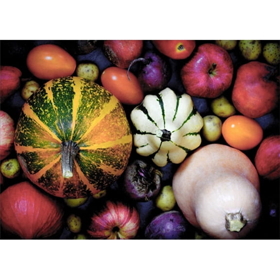 RSVP Fruit and Gourds Photograph Thanksgiving Card