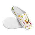 thumbnail image 3 of Lsque Chickens A Pattern Womens Comfort Cotton on Scuff With Memory Foam and Anti-skid Sole Slipper-42/43, 3 of 7