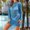 Blue, variant on Women's Swimsuit Smock 2024 Summer Crochet Hollow Knit Swimsuit Beach Dress Swim Cover Ups Women Women's Swimwear Cover Ups Long Kimono Rhinestone Skirt Cover up Sheer Swimsuit Cover up Hot Summer Bod