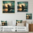 thumbnail image 4 of Designart "Lensflare and Double Exposure Transforming a Bear II" Landscapes Floater Framed Canvas Print, 4 of 7